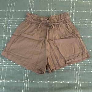 H&M mauve pink stretch waist paper bag flowy Women's Shorts size 6